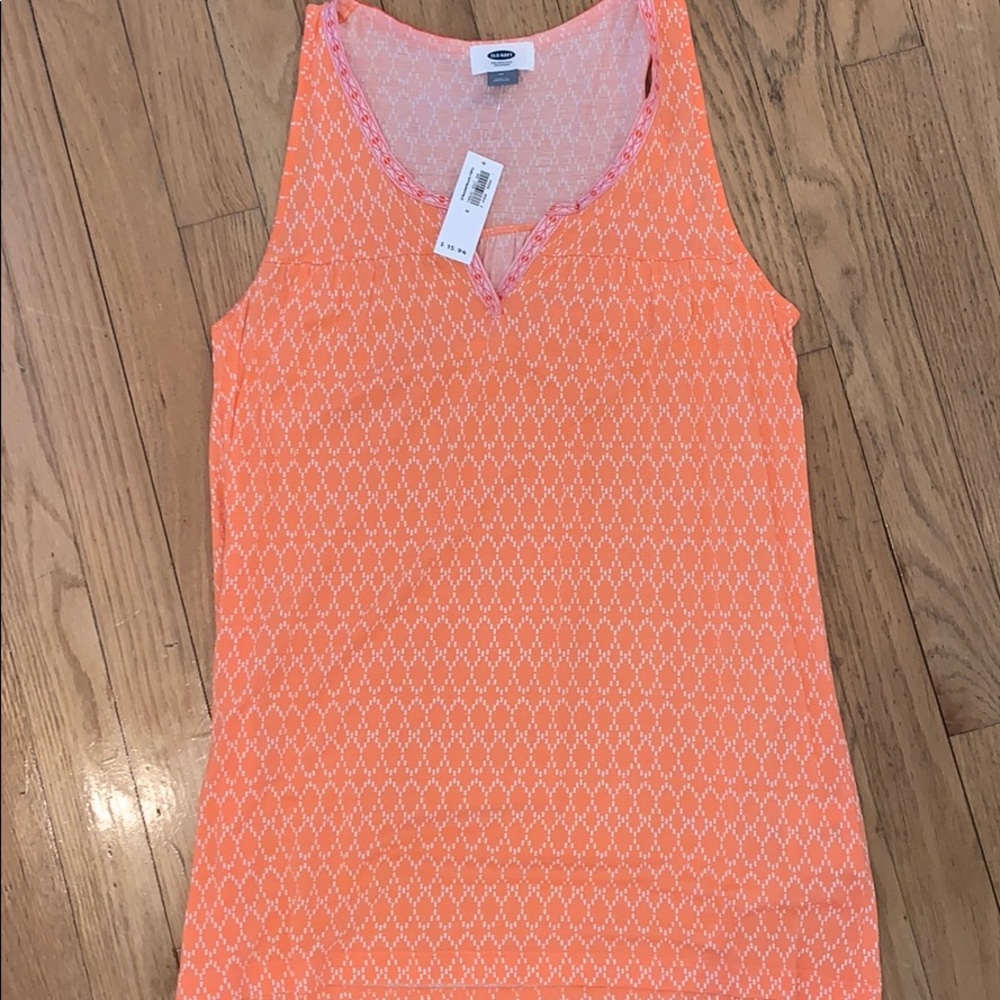 orange patterned tank